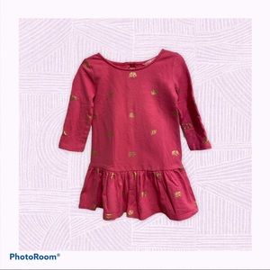 Lilly Pulitzer pink gold elephant girl dress Sz XS